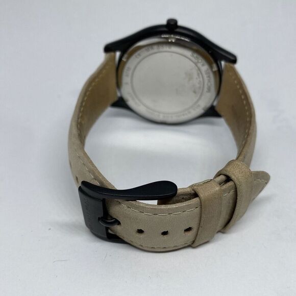 Michael Kors Slim Runway MK8510 Men's Beige Leather Analog Dial Watch JK309 - Picture 10 of 12